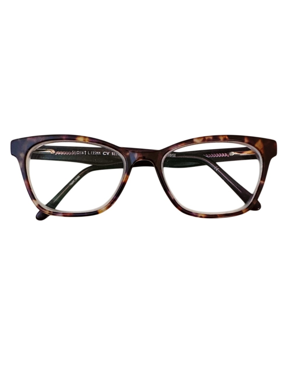 Junction City Belvedere Park Purple Tortoise Eyeglass Frames 51-16-135